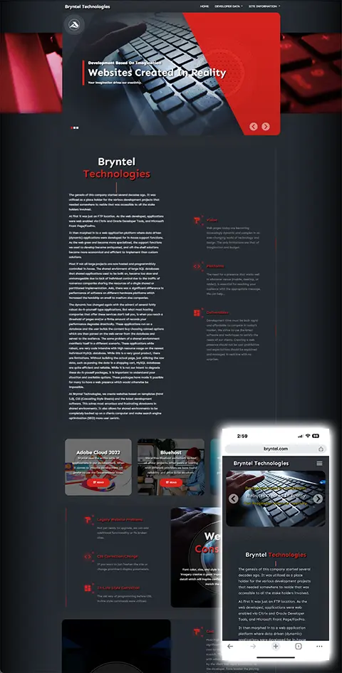 Bryntel Technologies - Web development company website